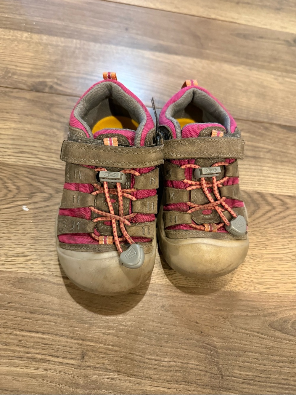 KEEN Kids Brown and Pink Outdoor Hiking Shoes